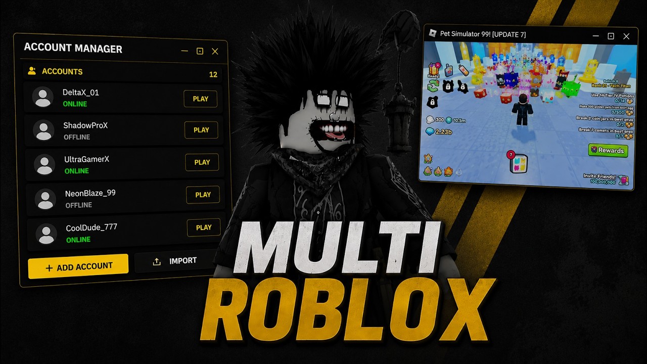 How to Run Multiple Roblox Accounts at Once | Multi Roblox - Do This to Farm Roblox Games!
