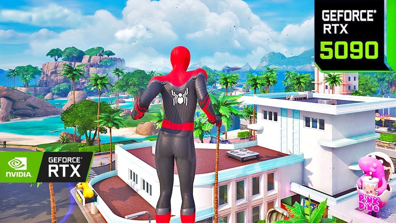Fortnite 4K Max Graphics Zero Build Gameplay | Spider-Man Skin