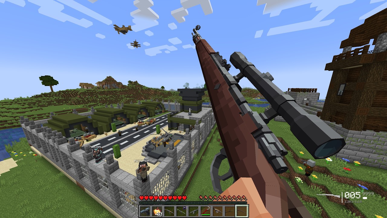 Pillagers Raided Our Village... So We Destroyed Their Military Base Using Modern Weapons! ๐๐ฃ background