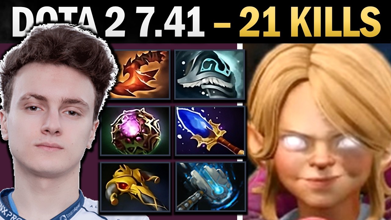 Invoker Dota 2 7.41 with 21 Kills and Signet - Dota Gameplay