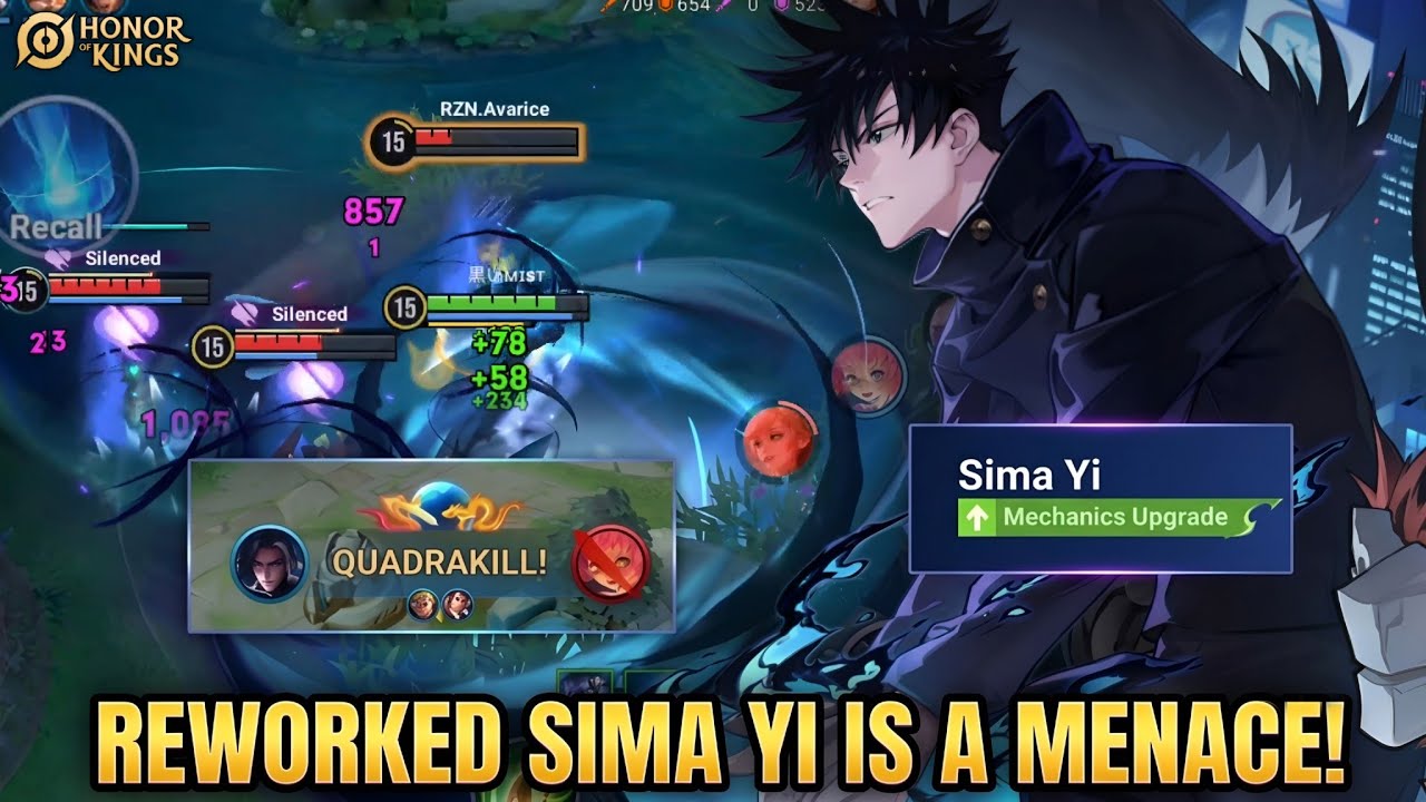 SIMA YI REWORK IS BROKEN! đ± 2x Quadra Kills! Honor of Kings