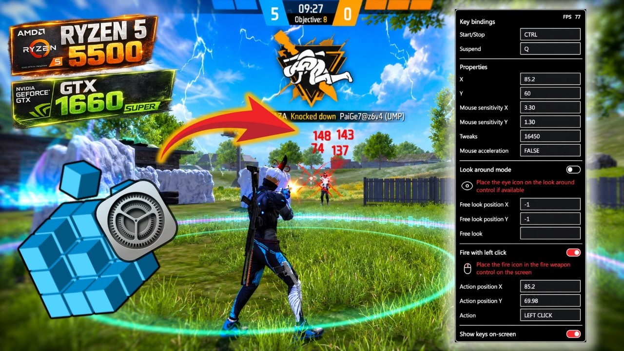 Free Fire Highlights Ultra Settings (Ryzen 5 5500 + GTX 1660 Super)