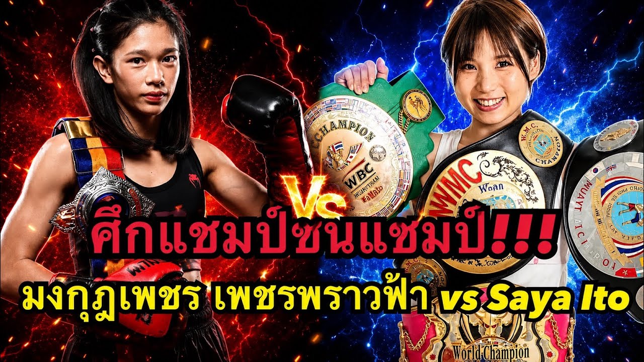 แชมป์ชนแชมป์ มงกุฎเพชรปะทะแชมป์K-1 โคตรมันส์ มงกุฎเพชร เพชรพราวฟ้า vs Saya Ito 伊藤紗弥 2026-06-19 15:43 background