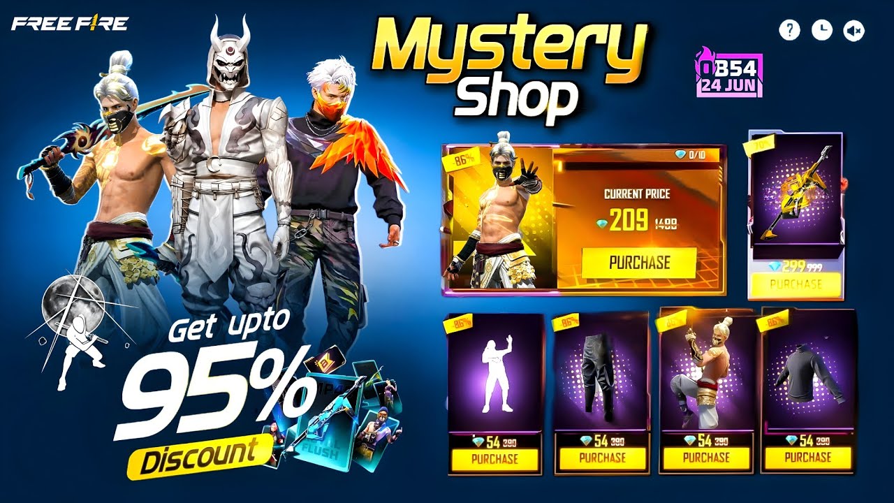 Ob54 Update 💥 Next Mystery Shop Event Ff 🤯🥳| free fire new event | ff new event | new event ff