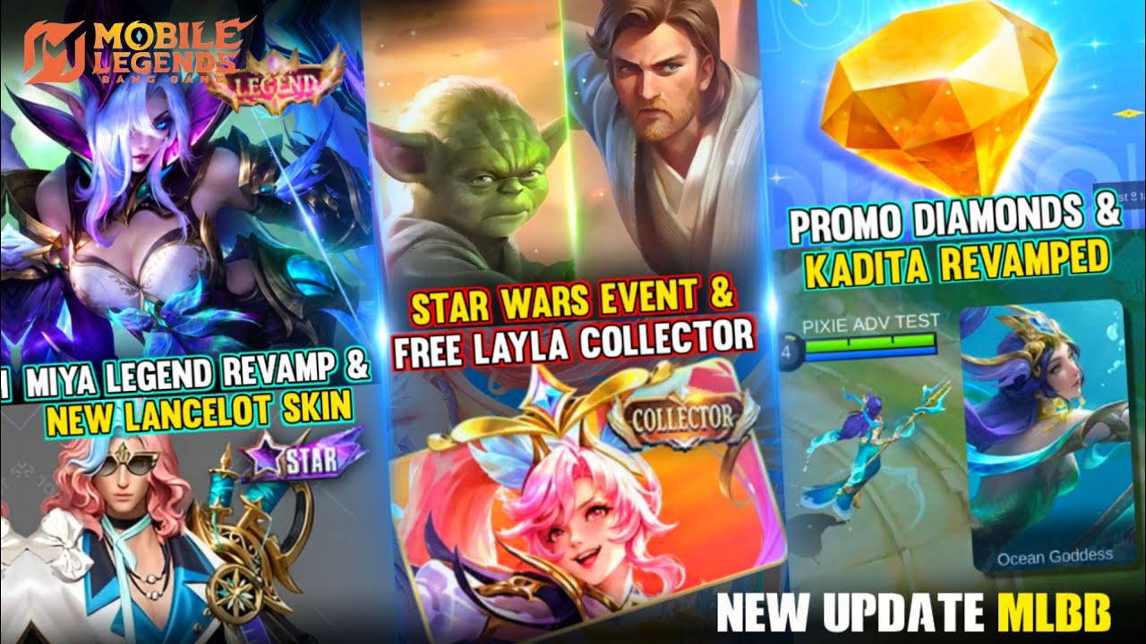 MIYA LEGEND REVAMP | FREE LAYLA 2ND COLLECTOR | STAR WARS EVENT | KADITA REVAMP | PROMO DIAMOND 2026 background