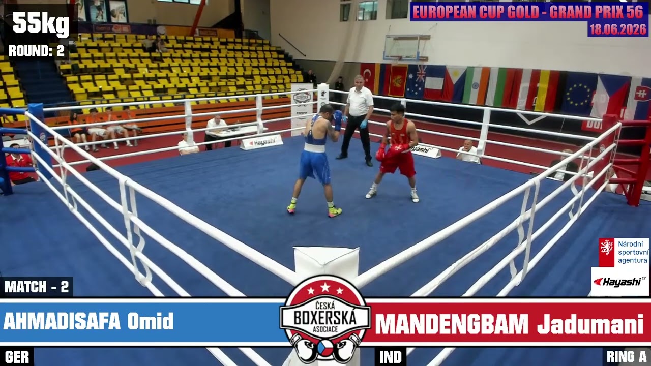 Jadumani Singh (IND) vs. Omid Ahmadisafa (GER) Grand Prix Ústí nad Labem 2026 (55kg) background