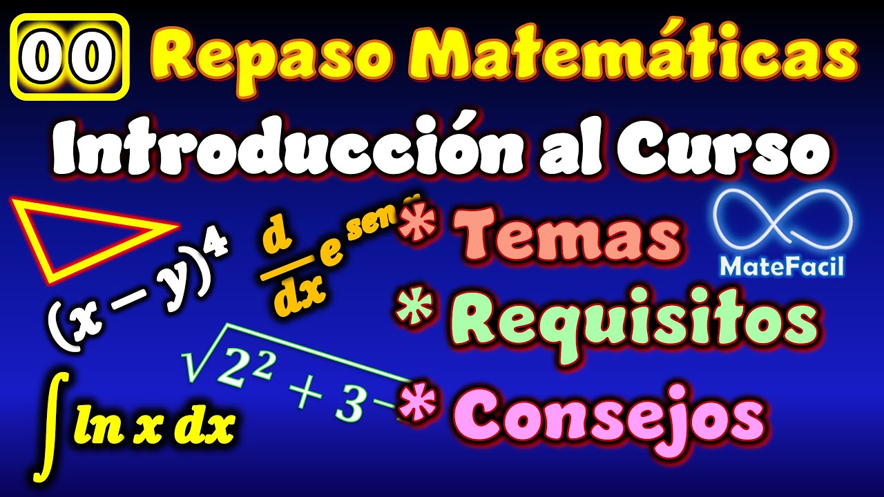 Curso de Repaso de Matemáticas para Examen de Admisión