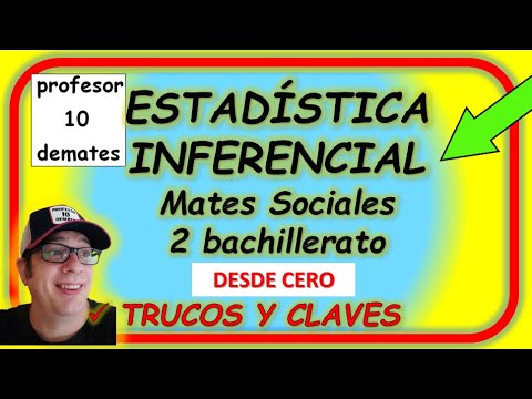 ESTADÍSTICA INFERENCIAL Matemáticas sociales 2 bachillerato Curso tutorial desde cero con ejercicios y problemas resueltos paso a paso exámenes PAU