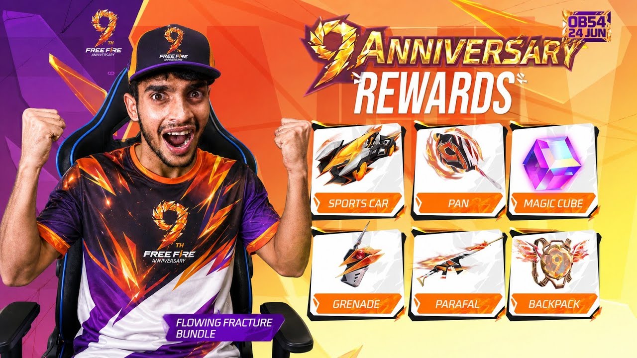 9TH ANNIVERSARY REWARDS 🥳 Free Fire Max