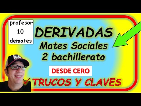 DERIVADAS SOCIALES 2 bachillerato matemáticas aplicadas a las ciencias sociales 2 Tutorial desde cero