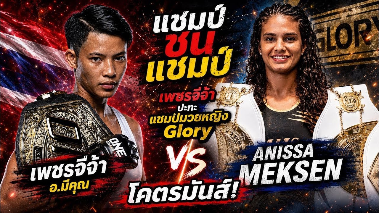 แชมป์ชนแชมป์ เพชรจีจ้าปะทะแชมป์มวยหญิงGlory โคตรมันส์ เพชรจีจ้า อ.มีคุณ vs Anissa Meksen 2026-06-19 20:13