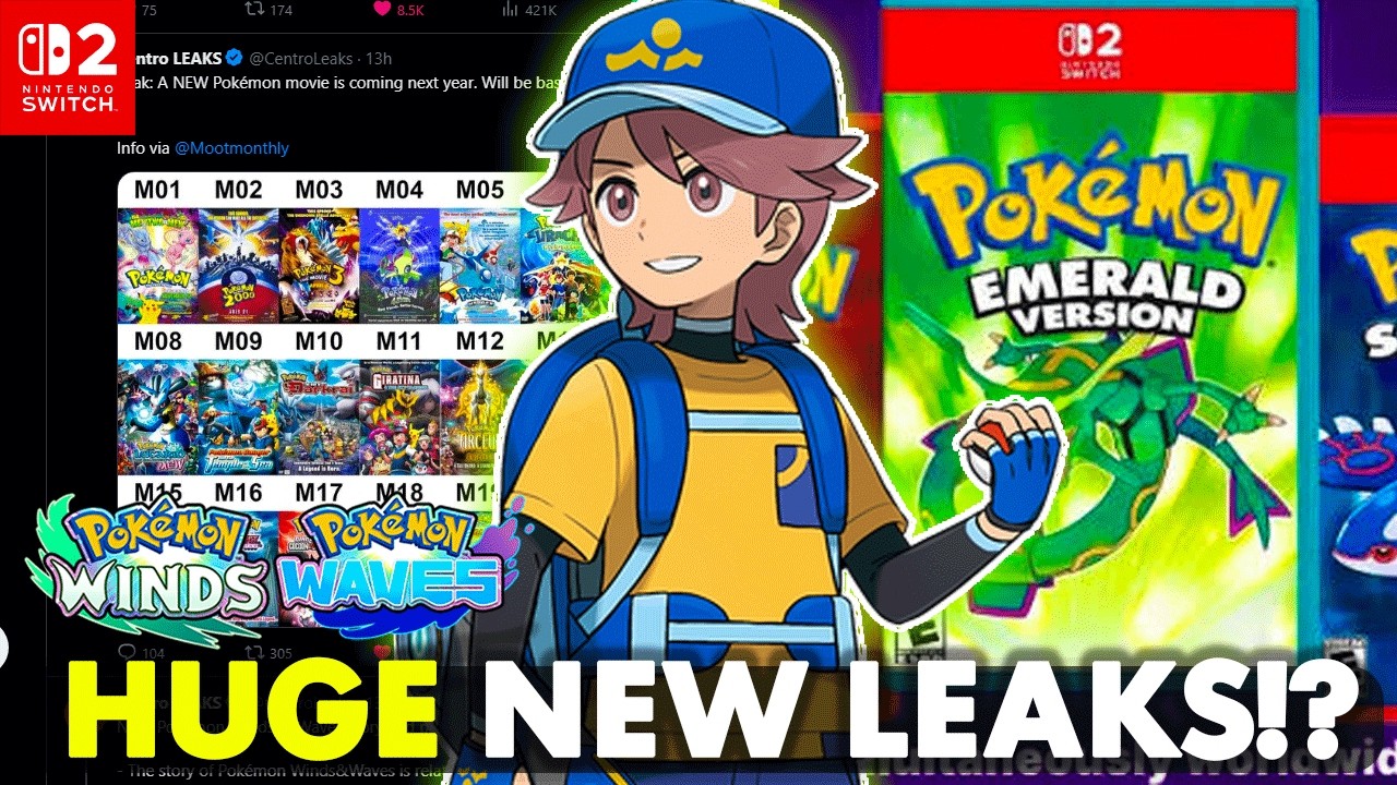 HUGE POKEMON LEAKS! Pokémon EMERALD PORTS for Switch 2 & Pokemon Winds and Waves Anime LEAKS!?
