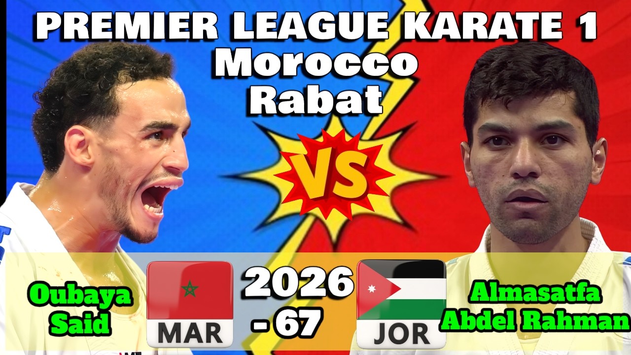 ALMASATFA Abdel Rahman JOR 🇯🇴 vs OUBAYA Said MAR 🇲🇦 | 2026 Premier League Morocco | Seniors -67 kg