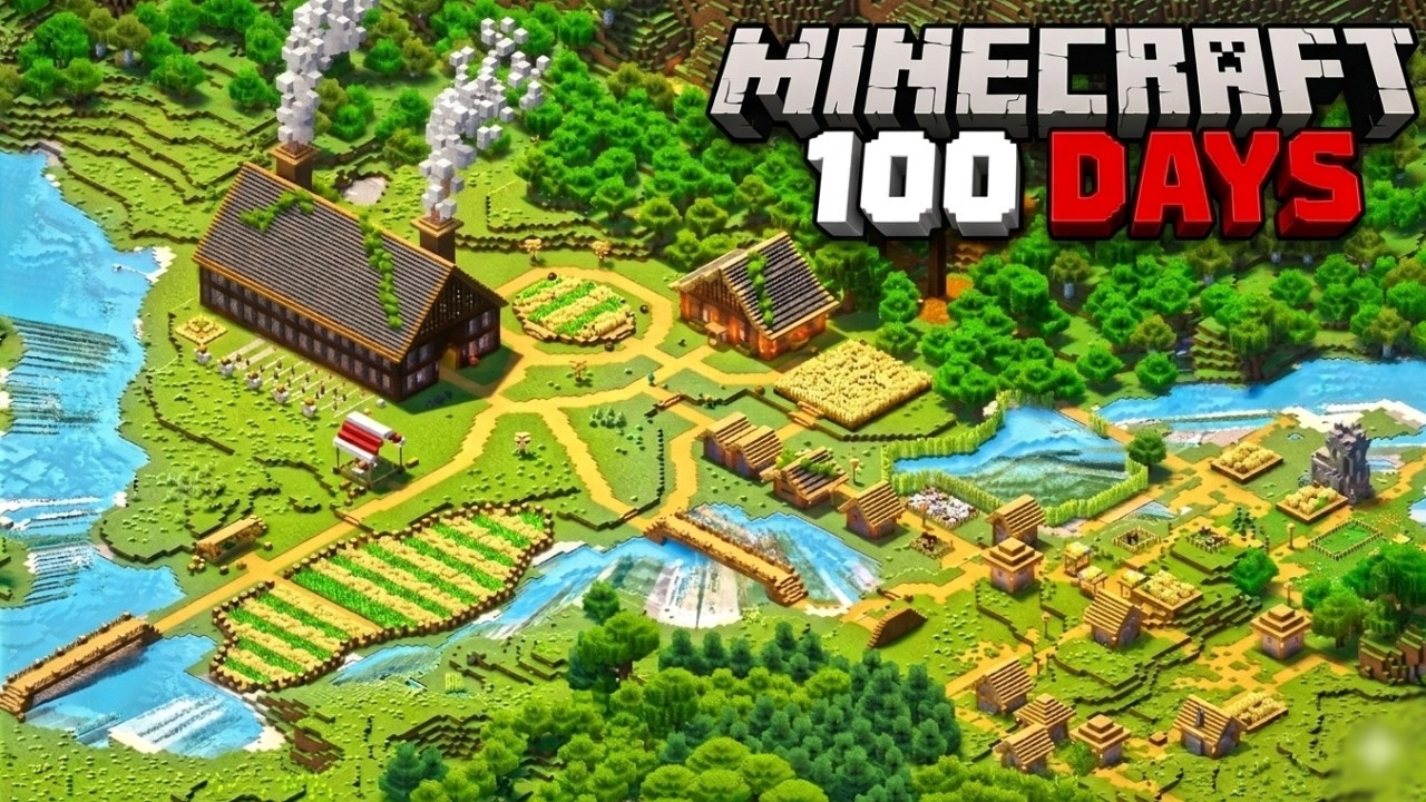 I Spent 100 Days REBUILDING a Village in Minecraft Survival