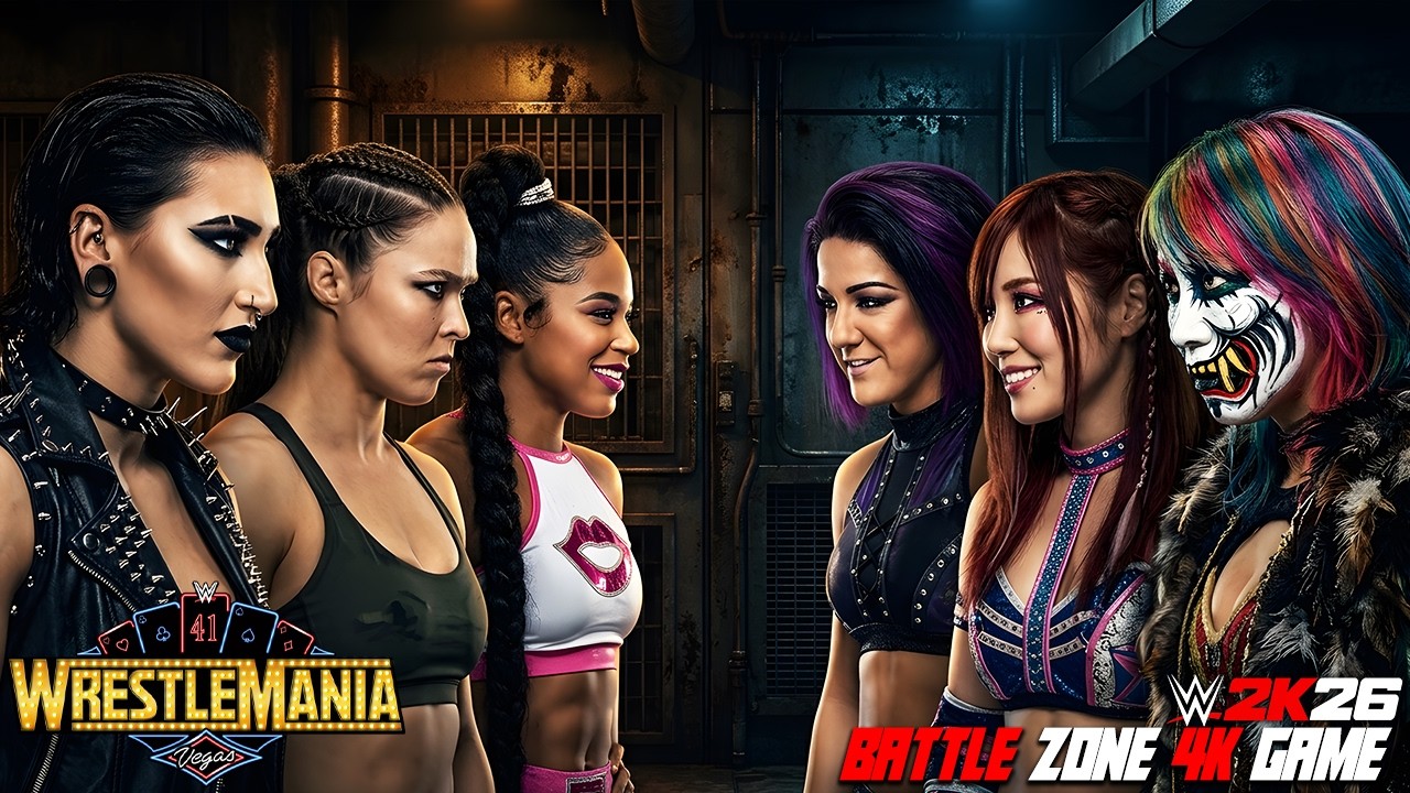 Rhea Ripley, Ronda Rousey & Bianca Belair vs Asuka, Kairi Sane & Bayley