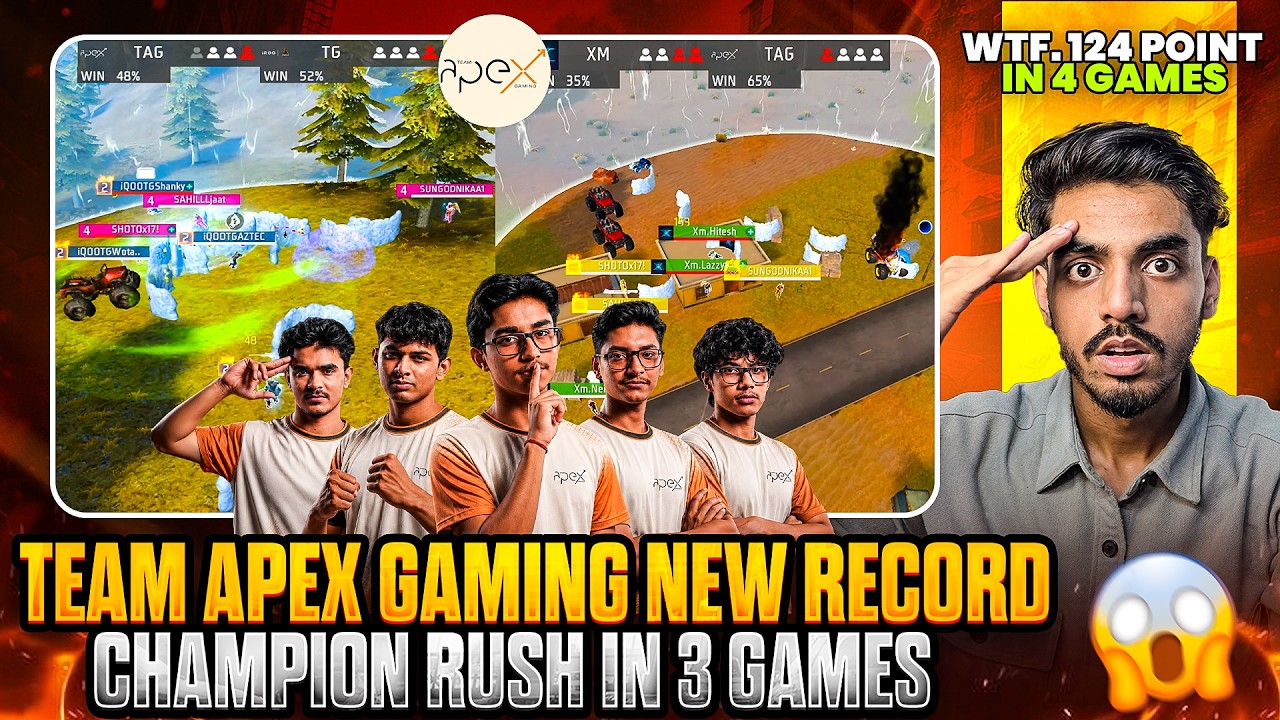 Team APEX GAMING New RECORDđ - 90 Points In 3 GAMESđ„ | Free Fire Esports New Record | FF ESPORTS