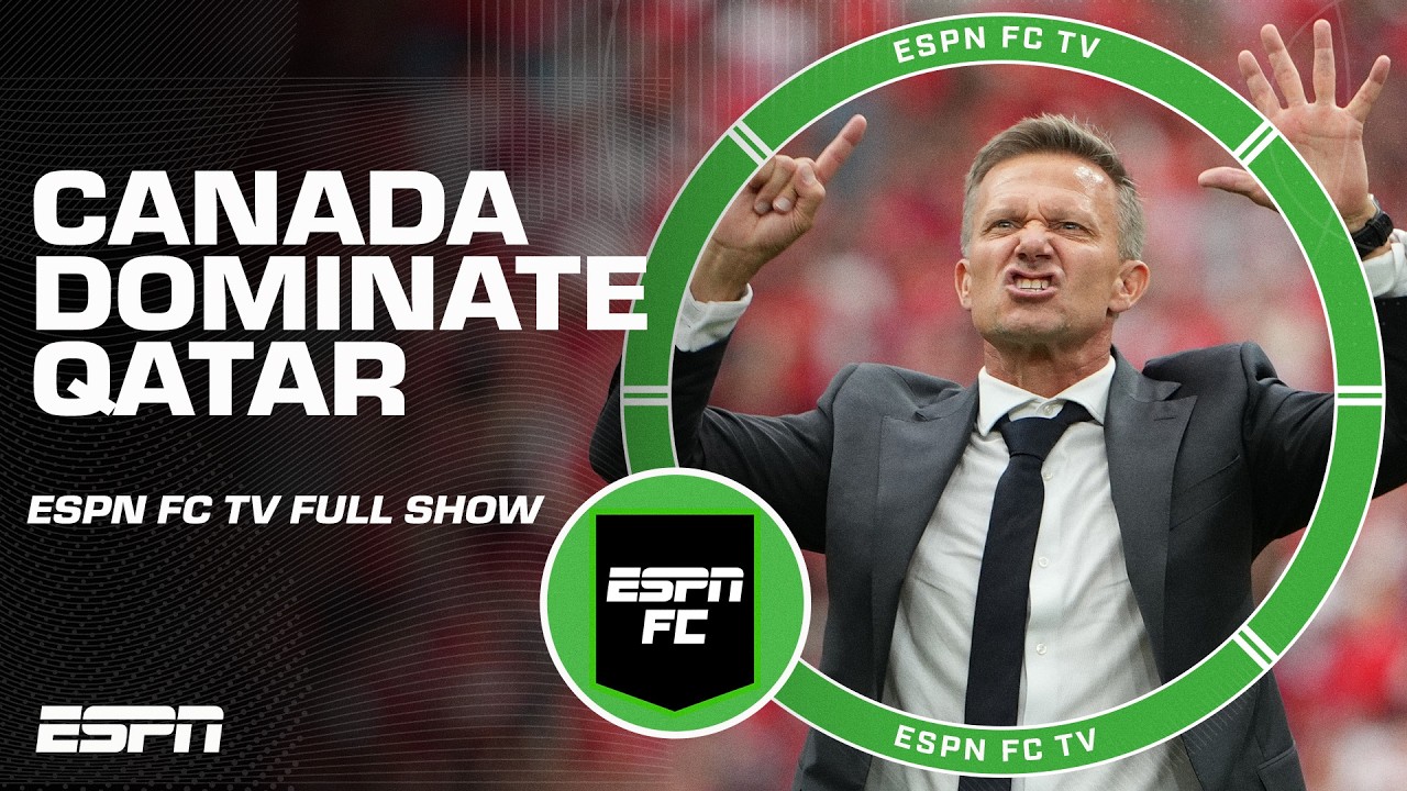 Group B Reaction ⚽ Canada beat Qatar for their first World Cup win | ESPN FC background