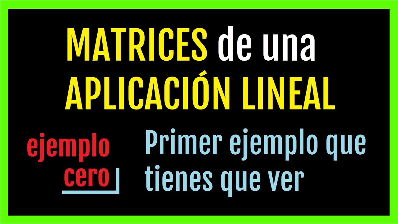 Aplicaciones lineales