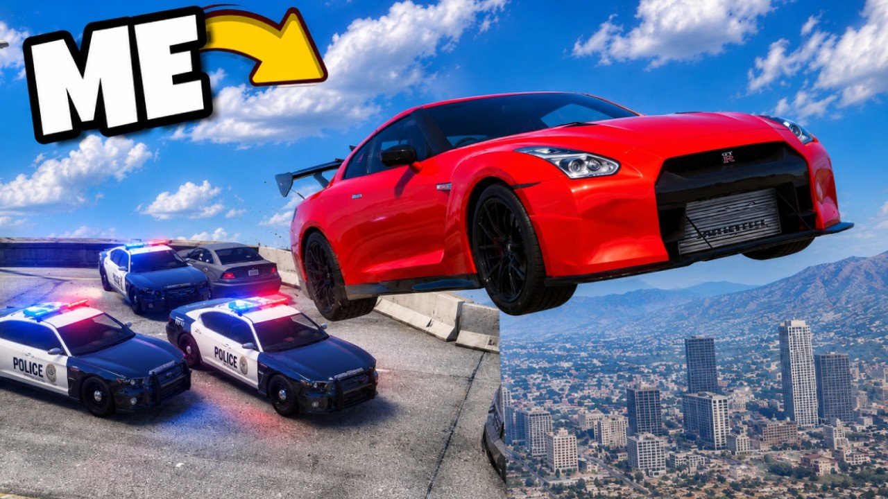 Using CRAZY JUMPS to Escape Cops in GTA 5 RP