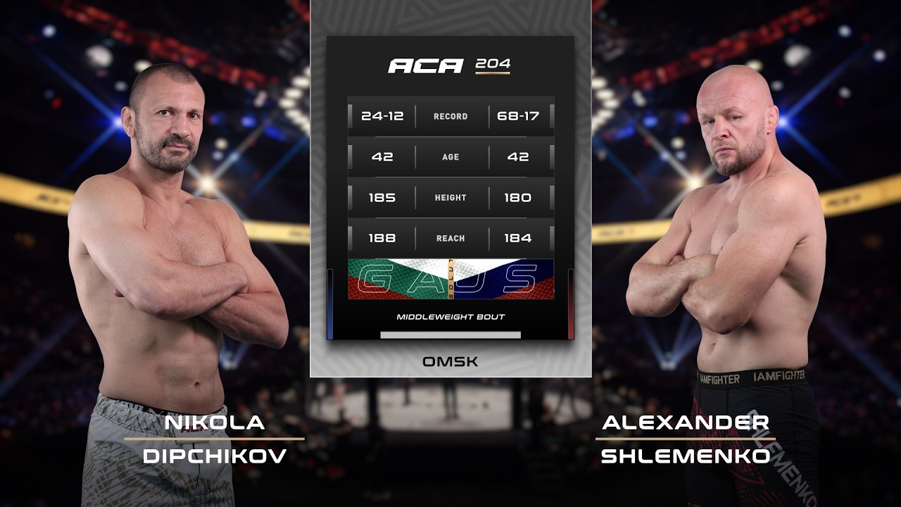 Никола Дипчиков vs. Александр Шлеменко | Nikola Dipchikov vs. Alexander Shlemenko | ACA 204