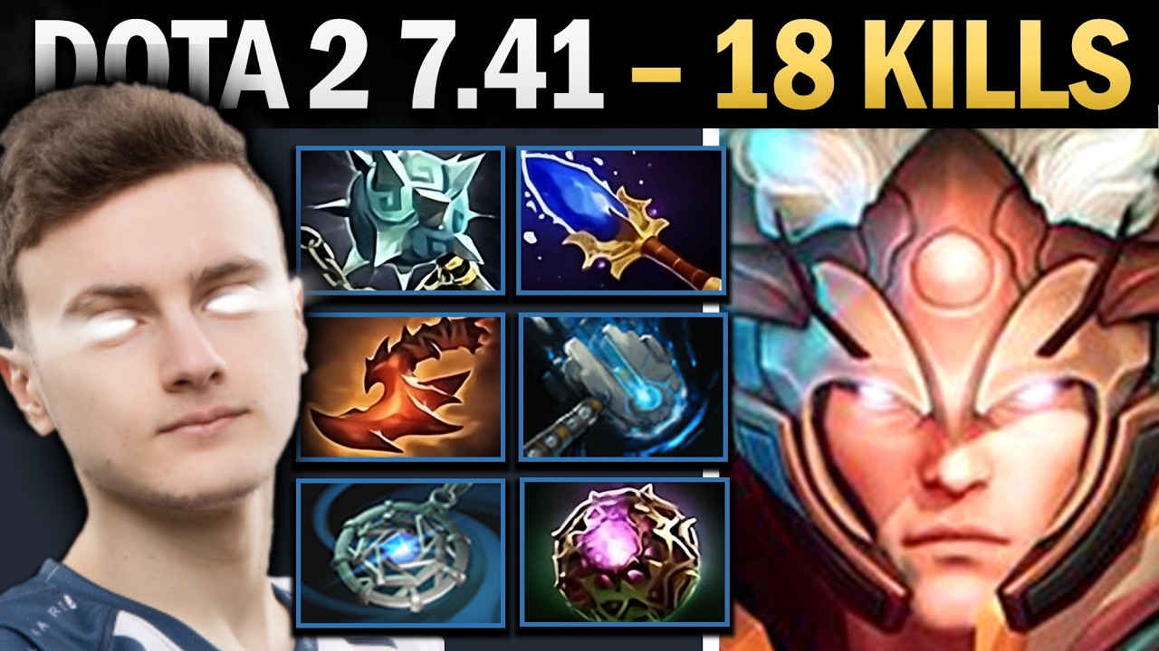 Invoker Dota 2 7.41 with 18 Kills and 890 GPM - Dota Gameplay