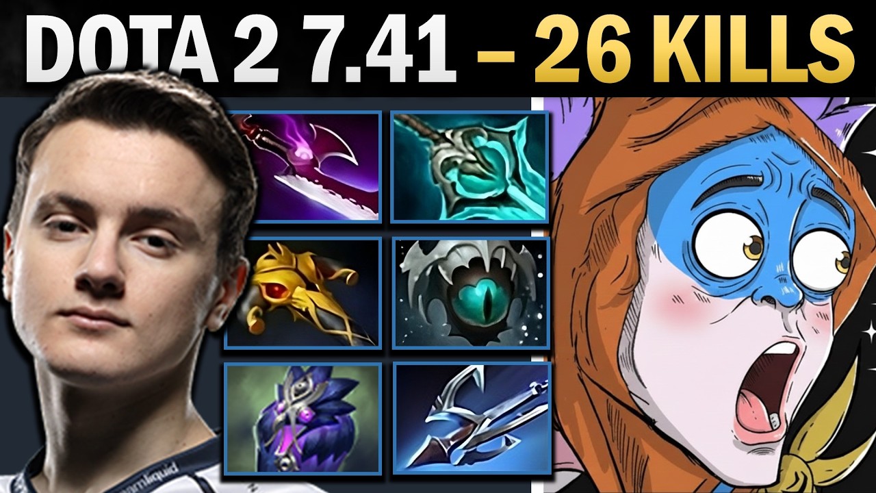 Slark Dota 2 7.41 with 26 Kills and Harpoon - Dota 2 Gameplay