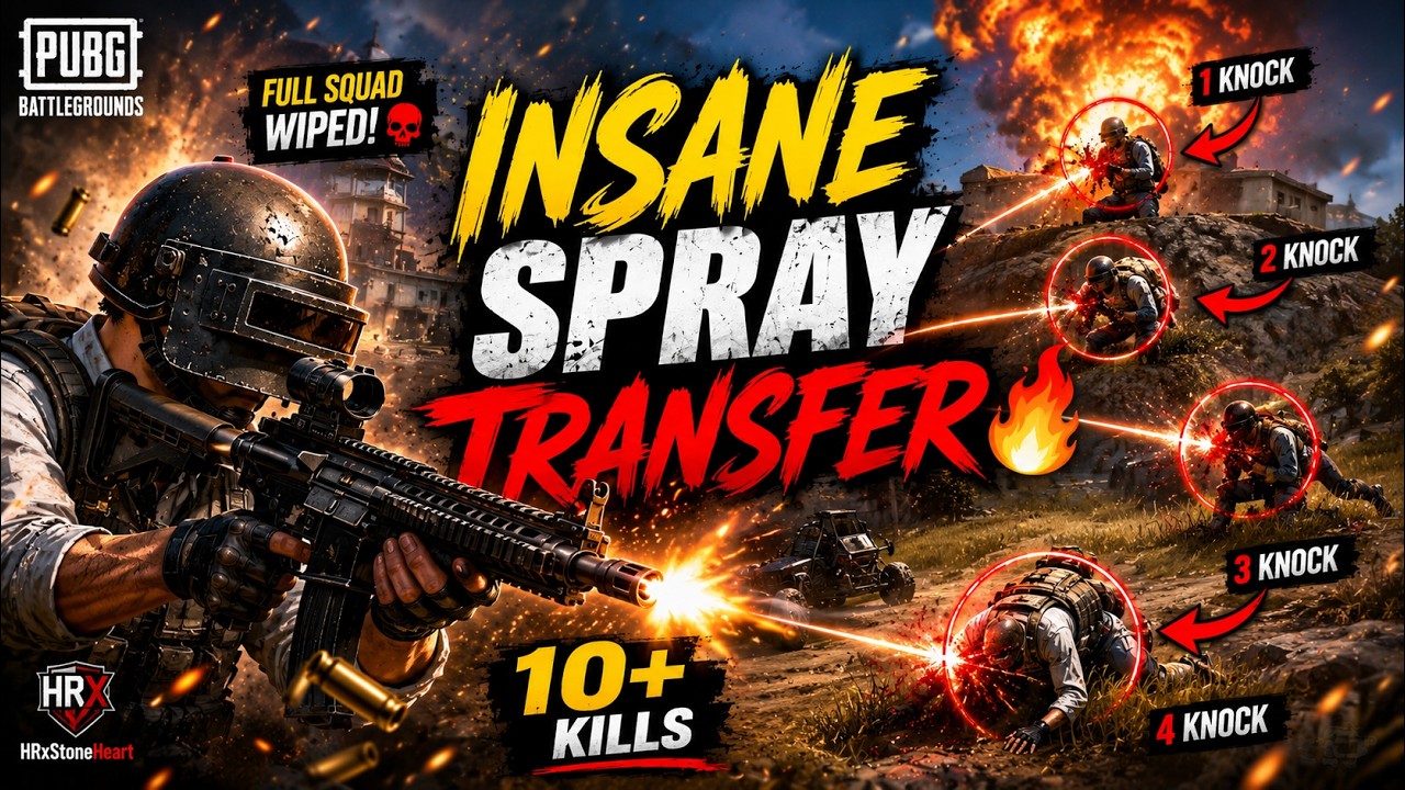 Insane Spray Transfer ๐ฅ | PUBG PC Kill Montage background