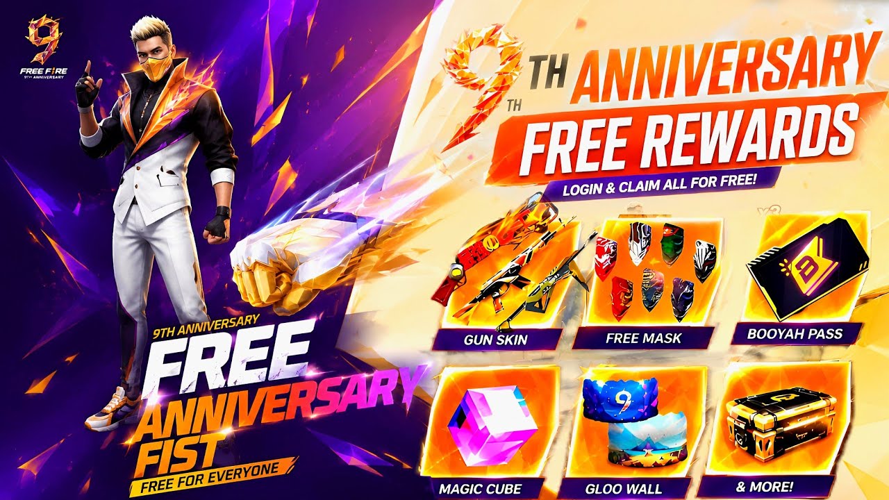 9th Anniversary Free Fist मिलेगी😲| Free Fire New Event | Ff New Event | Upcoming Events In Free Fire