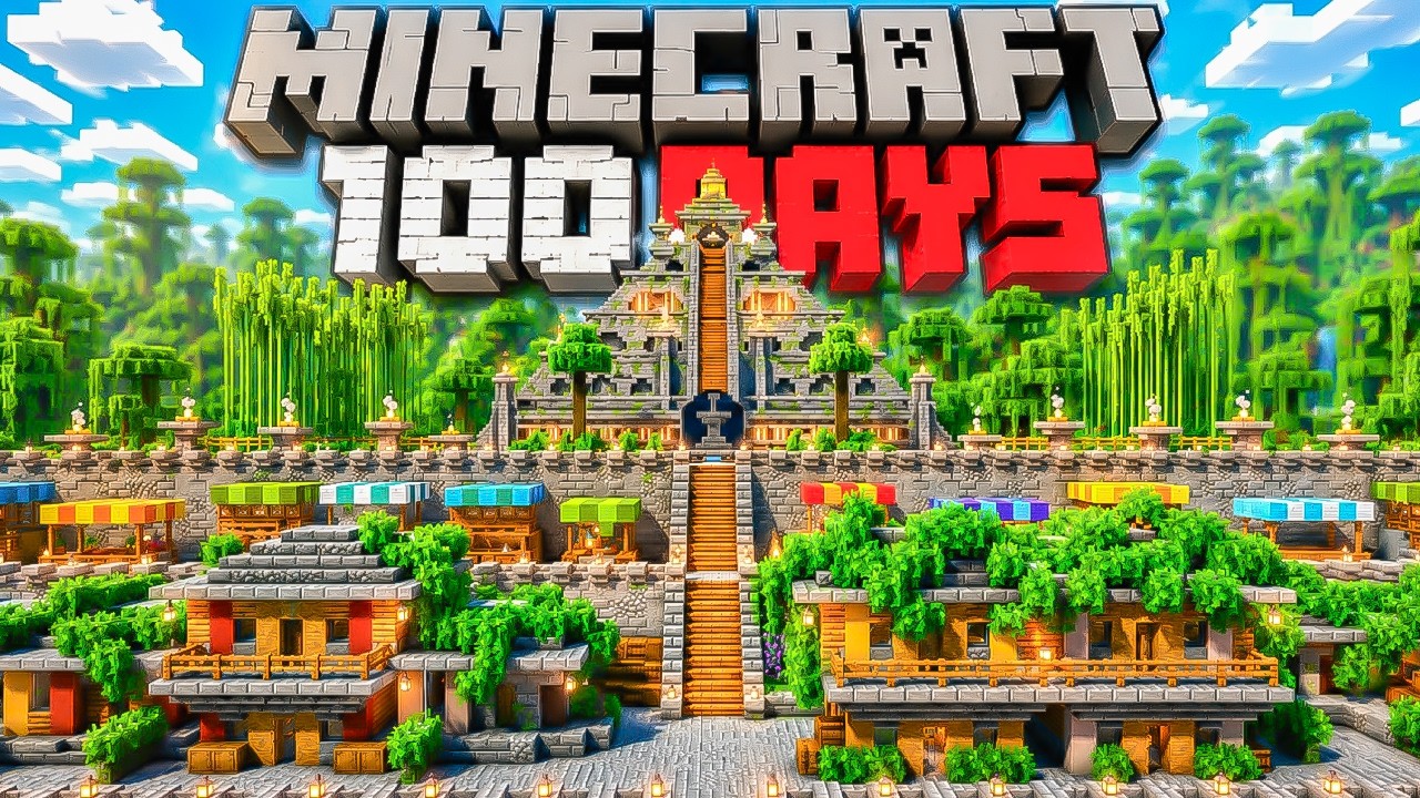 I Spent 100 Days Building a Stone Civilization in Minecraft