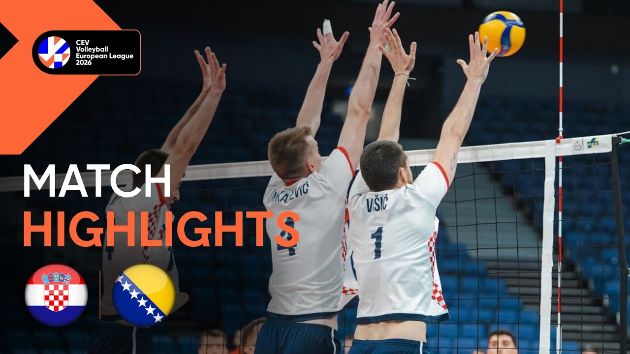 Highlights | Croatia vs. Bosnia & Herzegovina | CEV Volleyball European League 2026 | Men