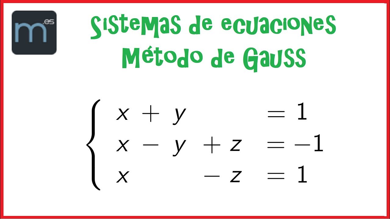 Sistemas de ecuaciones lineales