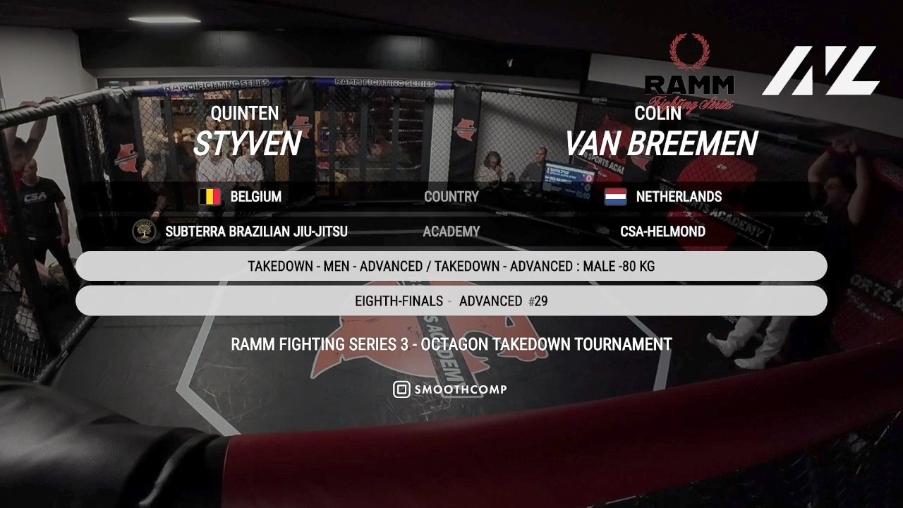 Quinten Styven vs. Colin van Breemen | Advanced -80kg Eighth-Final | RAMM TAKEDOWN TOURNAMENT