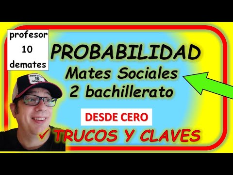 PROBABILIDAD 2 bachillerato SOCIALES Tutorial curso desde cero