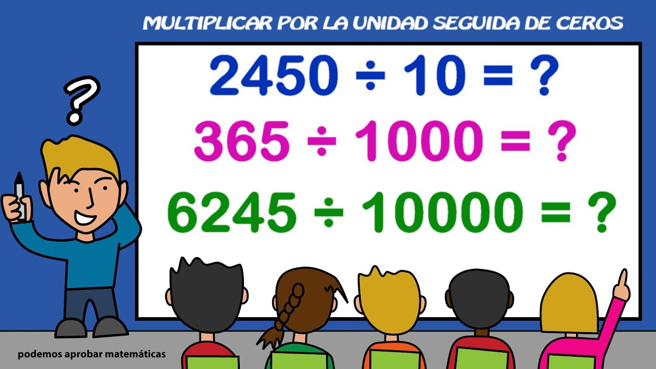 Multiplicar y dividir por 10, 100, 1000, 10000, 100000, 1000000