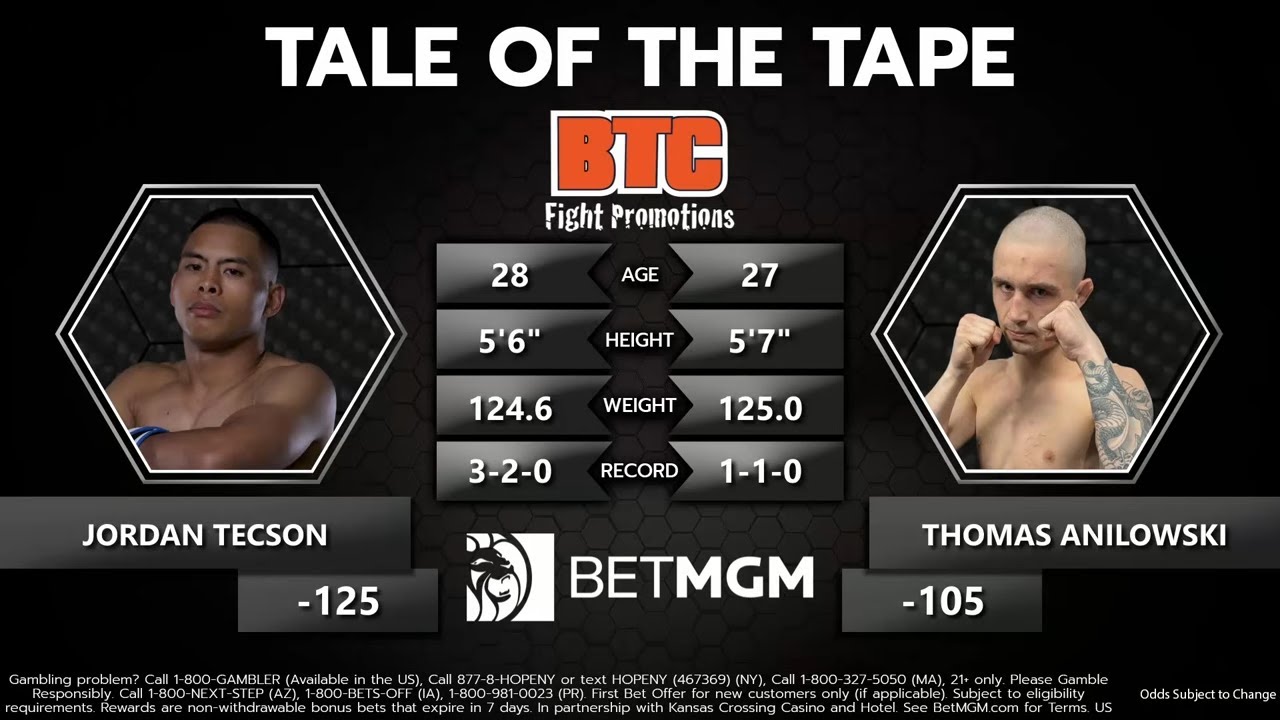 Thomas Anilowski vs. Jordan Tecson - BTC 37