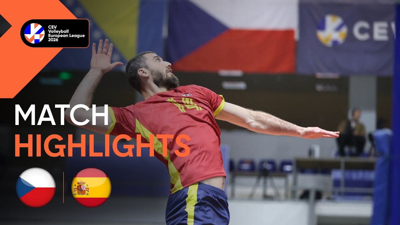 Highlights | Czechia vs. Spain | CEV Volleyball European League 2026 | Men