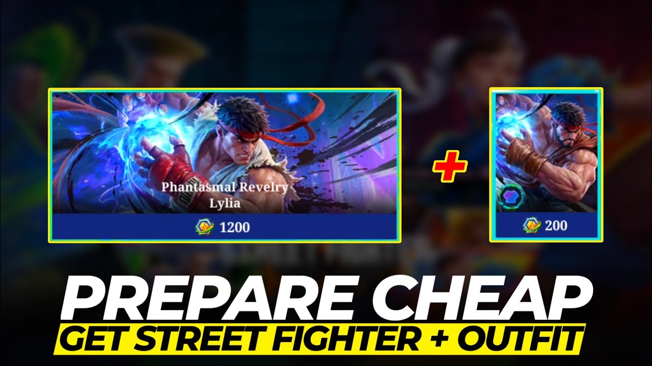 LESS 2400 DIAMOND !? GET STREET FIGHTER SKIN + PAINTED OUTFIT WITH CHEAPER METHOD