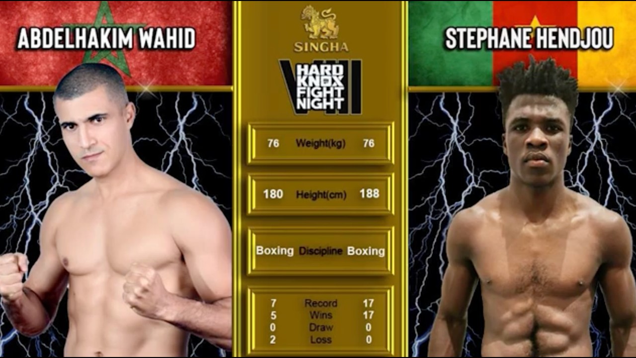 HKFN VIII Hakim Wahid a fearless Moroccan VS Stephane Hendjou unbeaten with hands of stone.