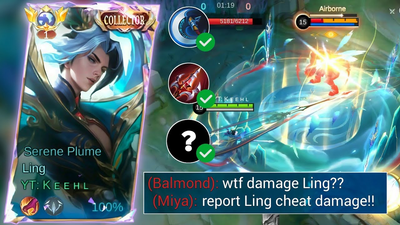 LING BEST BUILD AFTER BUFF! EASY GET KILL AND DOMINATE THE GAME! GLOBAL LING GAMEPLAY MOBILE LEGENDS