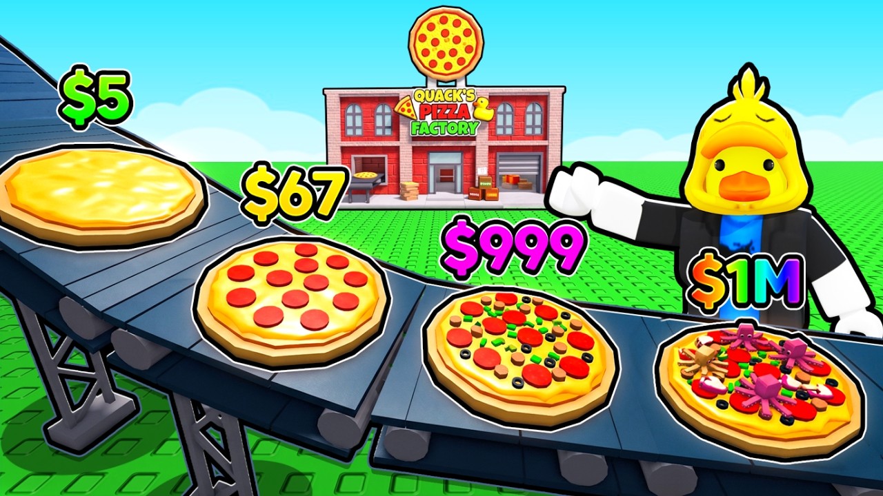 I Built MAX LEVEL Pizza Factory Tycoon in Roblox!
