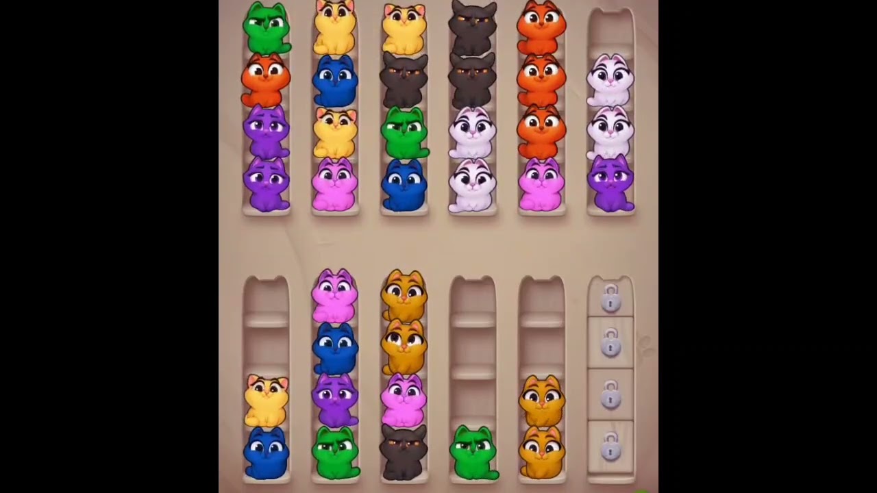 Cat Sort 🐱 Gameplay and Walkthrough 🎮 Android 📱 iOS 📱 #shorts #fun #gaming #asmr