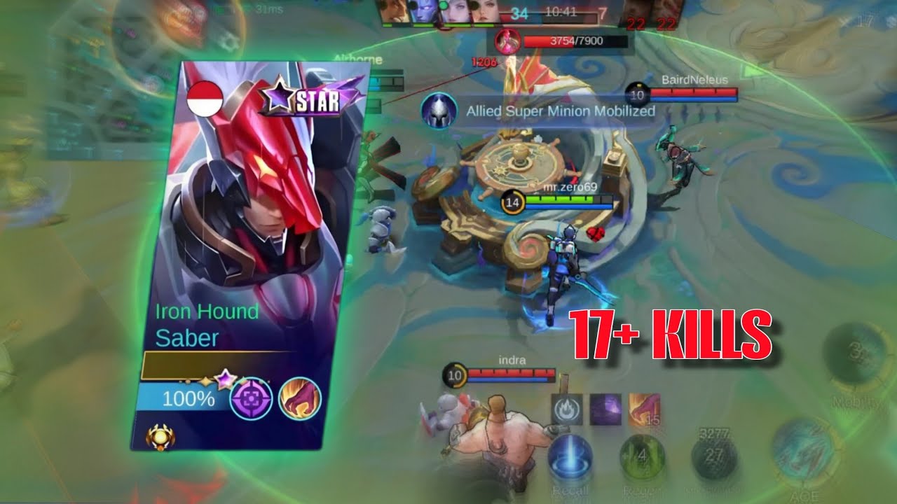 17+ KILLS IN RANK MOBA LEGENDS 5 V 5 UNSEEN HIGHLIGHTS WITH SABER ASSASSIN'S