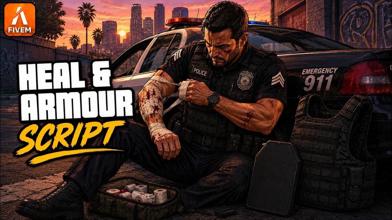 FREE FiveM Script | Simple Heal & Armour!