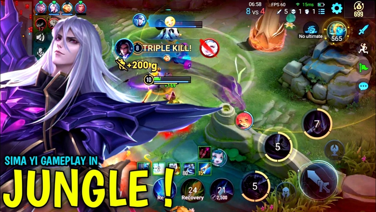 Honor Of Kings : Sima Yi Pro Gameplay | Aggressive Gameplay Sima Yi - HOK