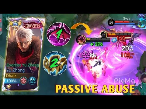 YU ZHONG NEW META BUILD FOR LATE GAME!! | YU ZHONG PASSIVE ABUSE - MLBB