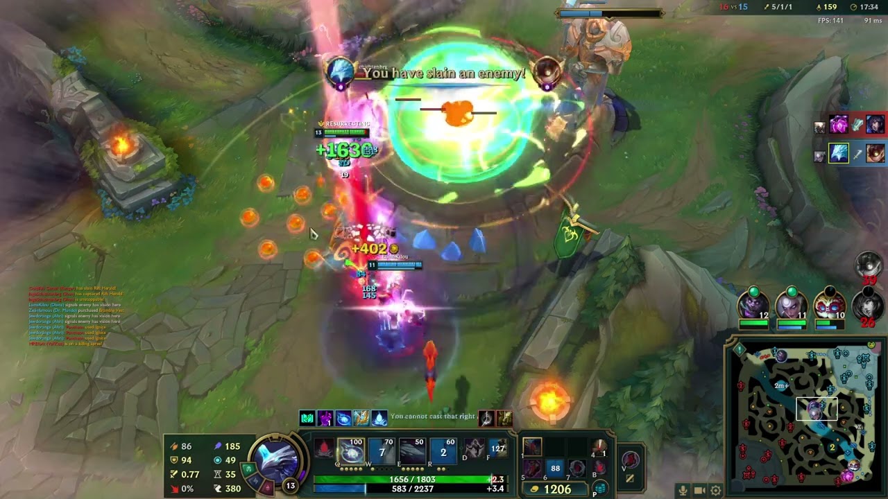 League of Legends Anivia Mid Highlights (loss)