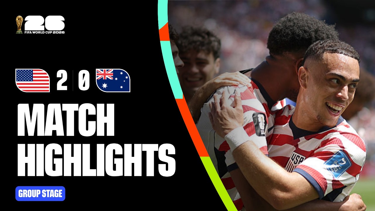 Highlights | USA 2-0 Australia | FIFA World Cup 2026β’ backdrop