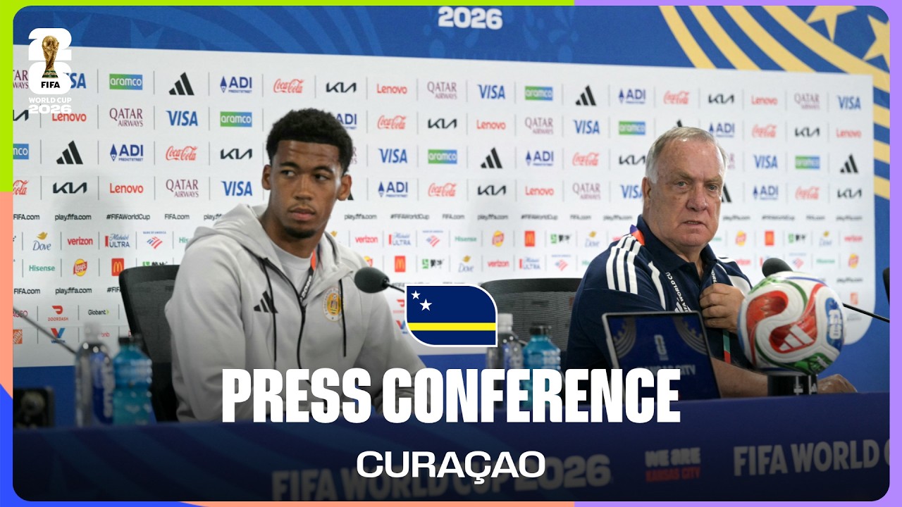 Curacao On Playing Ecuador | Dick Advocaat & Livano Comenencia Answer Questions background