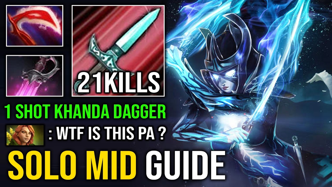 HOW TO SOLO MID PA 1 Shot Dagger Max Desolator Khanda Unlimited Crit Hyper Carry Dota 2