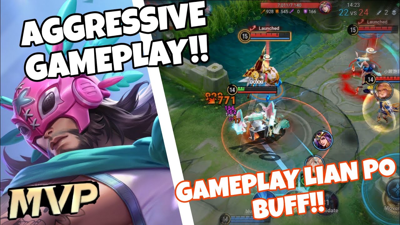 HOK : GAMEPLAY LIAN PO BUFF AGGRESSIVE GAMEPLAY | HONOR OF KING!!!